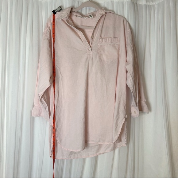 Victoria's Secret Pink 3/4 Sleeve Polo Button Down Sleep Shirt - Picture 1 of 8